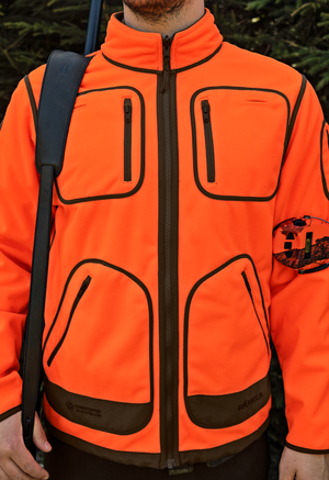 Kamko Blaze Vändbar Fleecejacka - Orange Blaze/Willow Green – Härkila