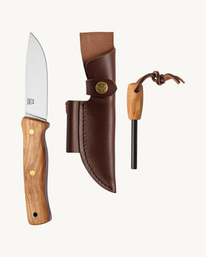 FEMUNDEN Kniv + tändstål med fodral - Øyo