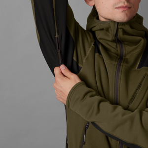 Deer Stalker fleece-hoodie Willow green/Shadow brown - Härkila