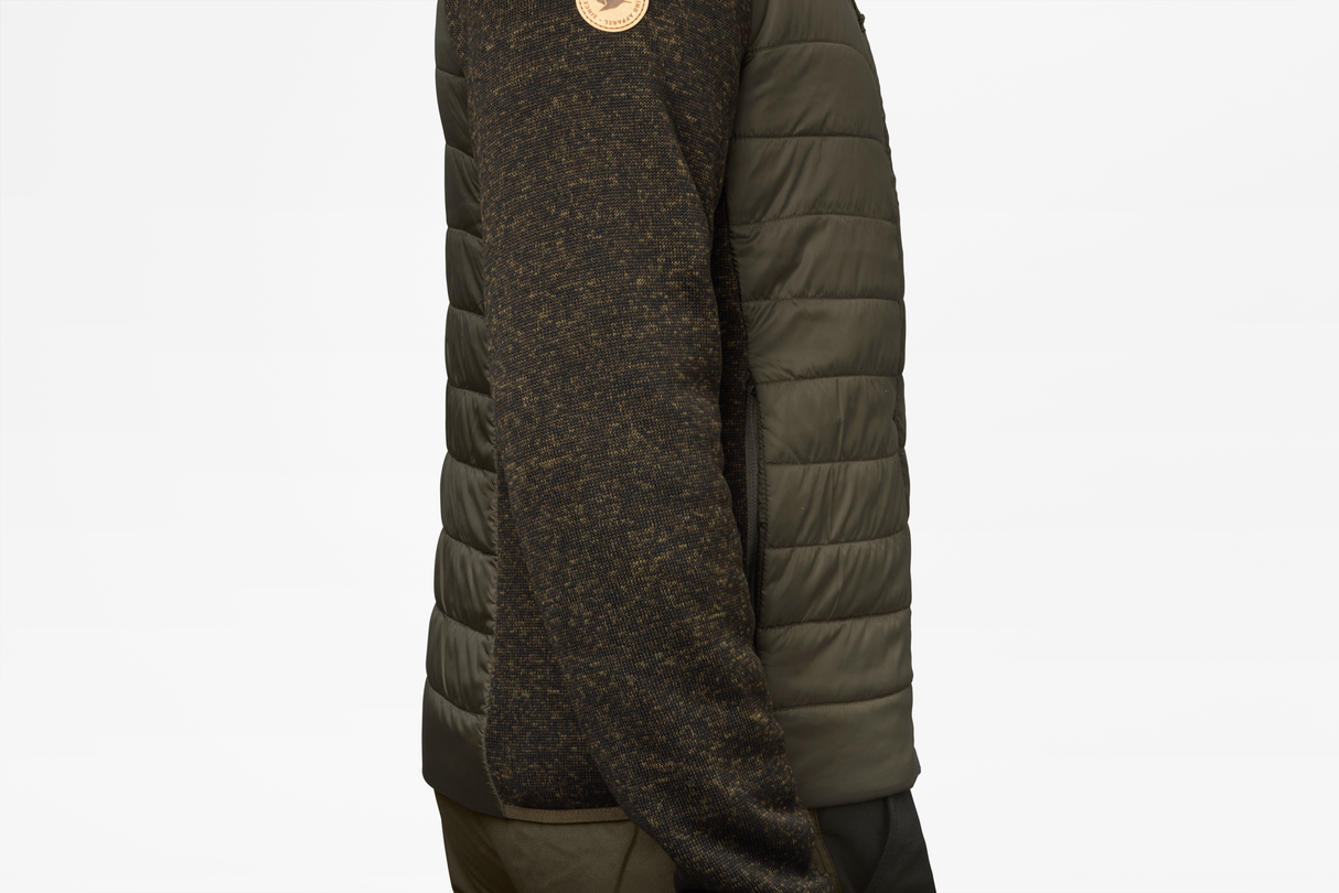 Theo Hybrid Fleece väst Pine green - Seeland