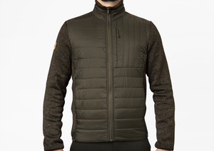 Theo Hybrid Fleece väst Pine green - Seeland