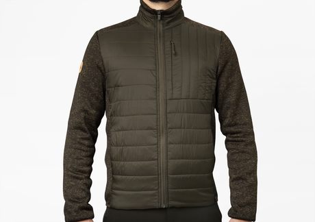 Theo Hybrid Fleece väst Pine green - Seeland