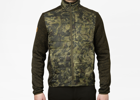 Theo Hybrid Kamouflage Fleeceväst Pine green/InVis green - Seeland