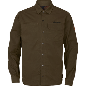 Eirik vändbar skjortjacka Dark warm olive/Burgundy - Härkila