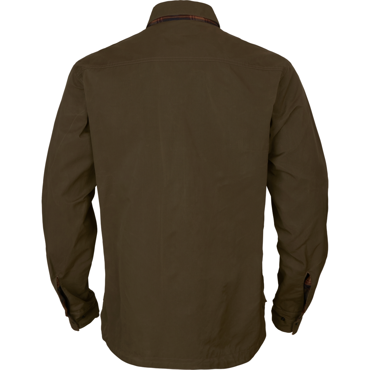 Eirik vändbar skjortjacka Dark warm olive/Burgundy - Härkila