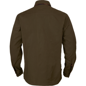 Eirik vändbar skjortjacka Dark warm olive/Burgundy - Härkila