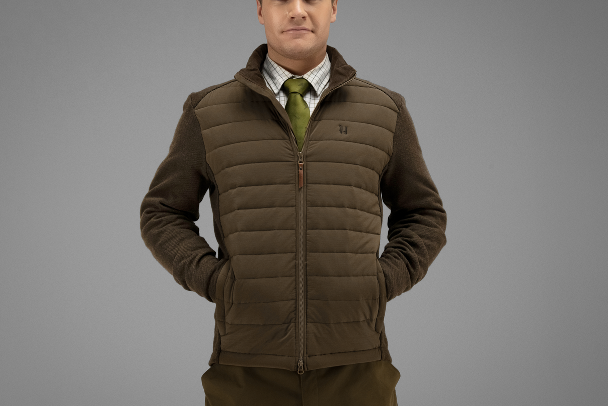 Retrieve Insulated cardigantröja Dark warm olive - Härkila