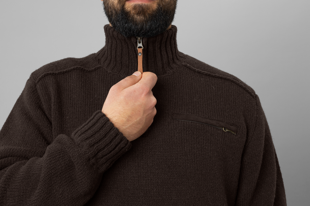 Annaboda 2.0 HSP stickad tröja - Demitasse brown - Härkila