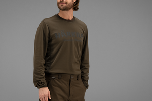 Mountain Hunter långärmad t-shirt Hunting green/Shadow brown - Härkila
