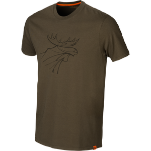 Grafisk t-shirt 2-pack Willow green/Slate brown - Härkila
