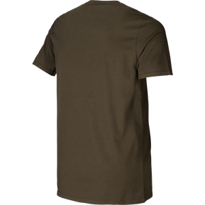 Grafisk t-shirt 2-pack Willow green/Slate brown - Härkila