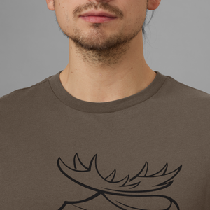 Grafisk T-shirt 2-pack Brown granite/Phantom - Härkila