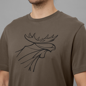 Grafisk T-shirt 2-pack Brown granite/Phantom - Härkila