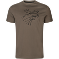 Grafisk T-shirt 2-pack Brown granite/Phantom - Härkila