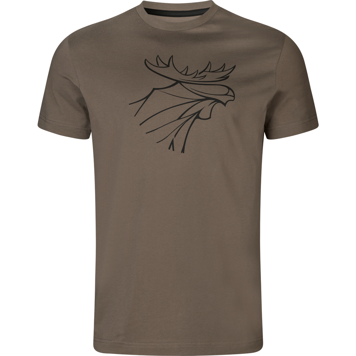Grafisk T-shirt 2-pack Brown granite/Phantom - Härkila