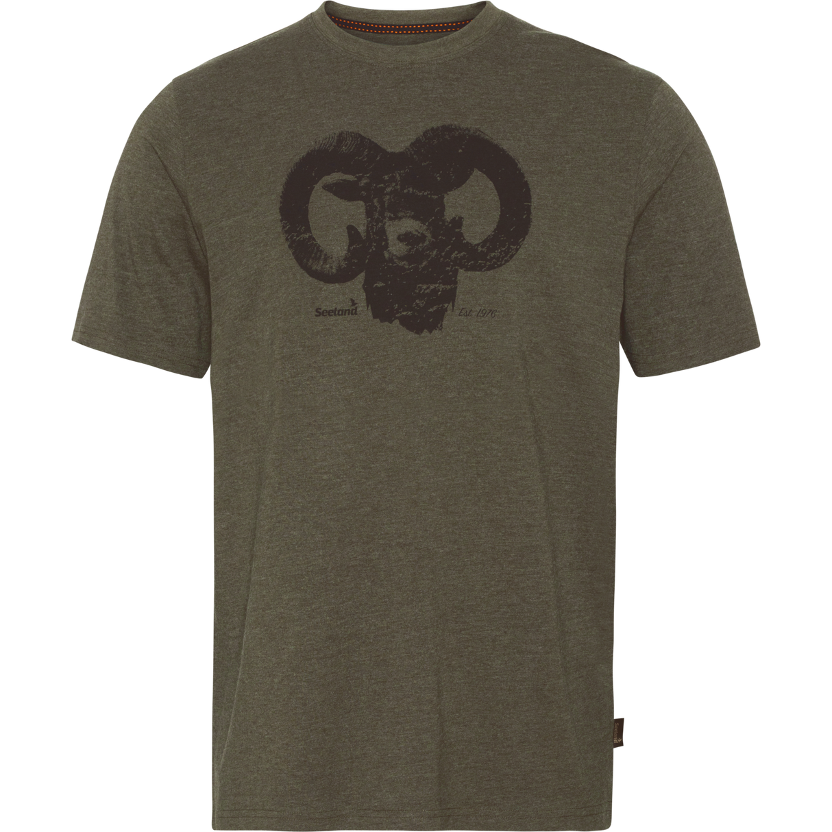 Frilufts-t-shirt Pine green melange - Seeland