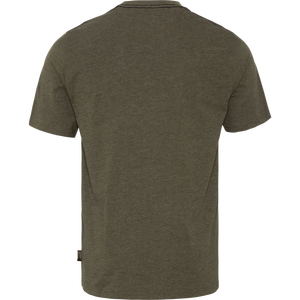 Frilufts-t-shirt Pine green melange - Seeland
