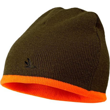 Ian Vändbar mössa/huva Hi-vis Orange/Pine green - Seeland