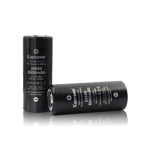 26650 KeepPower 6000mAh High Drain Li-Ion batteri 3,7V - 2 PACK