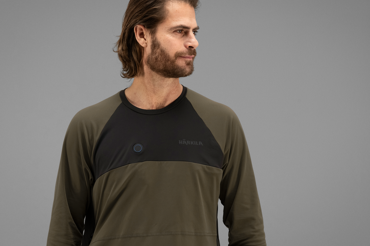 Heat L/S T-shirt Willow green/Svart - Härkila
