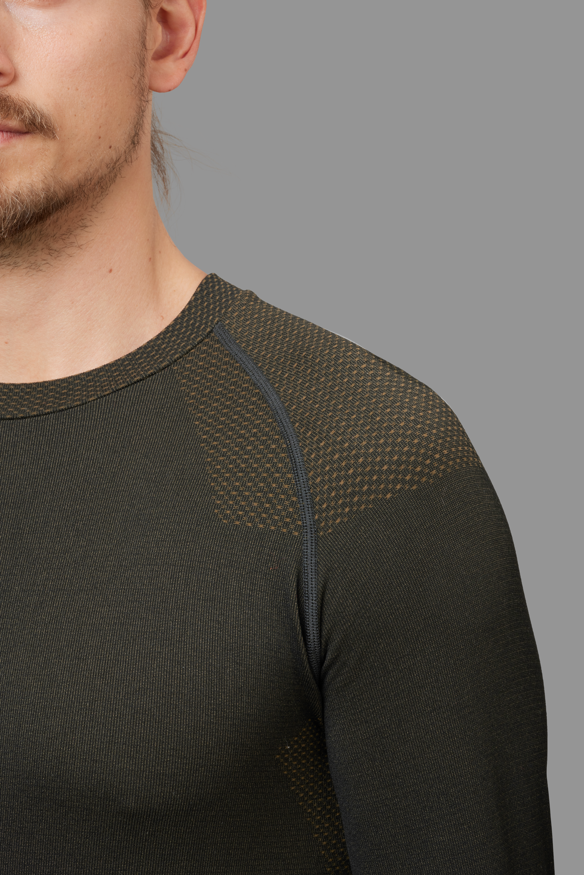 Base active L/S rund hals Dark willow green - Härkila