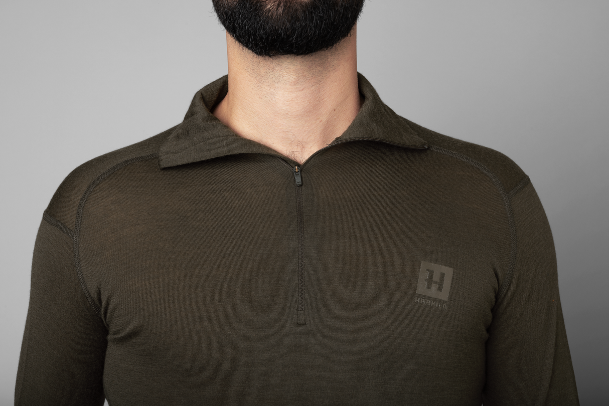 Bas Allround halv-zip Shadow brown - Härkila