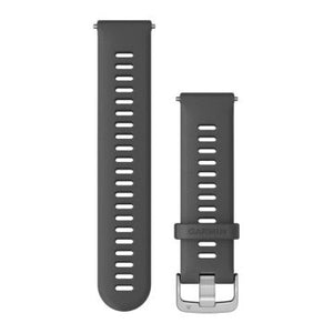 QuickFit® 22 remme, Sort/Pebble Grey silikone 2