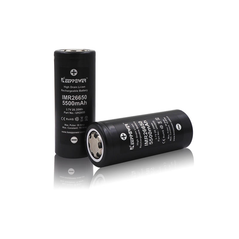 26650 KeepPower 5000mAh High Drain Li-Ion batteri 3,7V