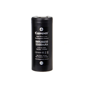 26650 KeepPower 5000mAh High Drain Li-Ion batteri 3,7V