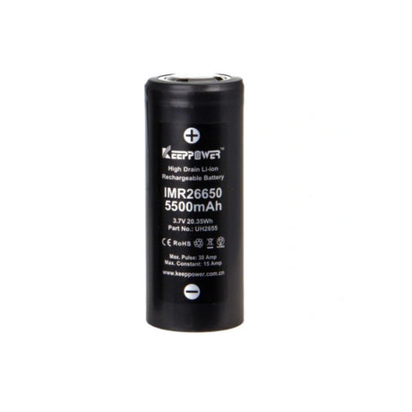 26650 KeepPower 5000mAh High Drain Li-Ion batteri 3,7V
