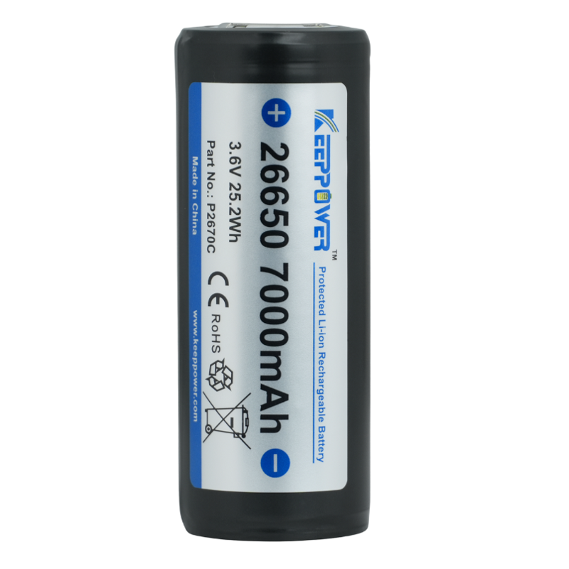 26650 KeepPower 7000mAh Protected Li-Ion battery 3,6V