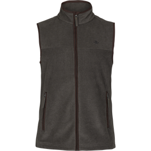 Woodcock Earl Fleece väst Dark Grey Melange - Seeland