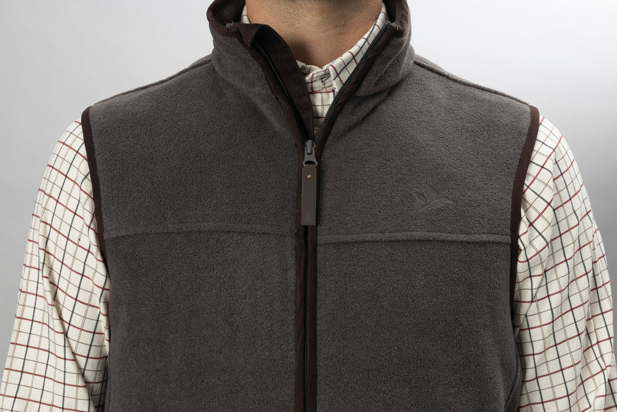 Woodcock Earl Fleece väst Dark Grey Melange - Seeland