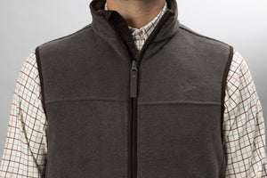 Woodcock Earl Fleece väst Dark Grey Melange - Seeland