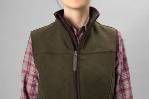 Woodcock Ivy Fleece Väst Pine green melange - Seeland