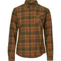 Skye Flannel skjorta för kvinnor Grizzly Brown/Terracotta Check - Seeland