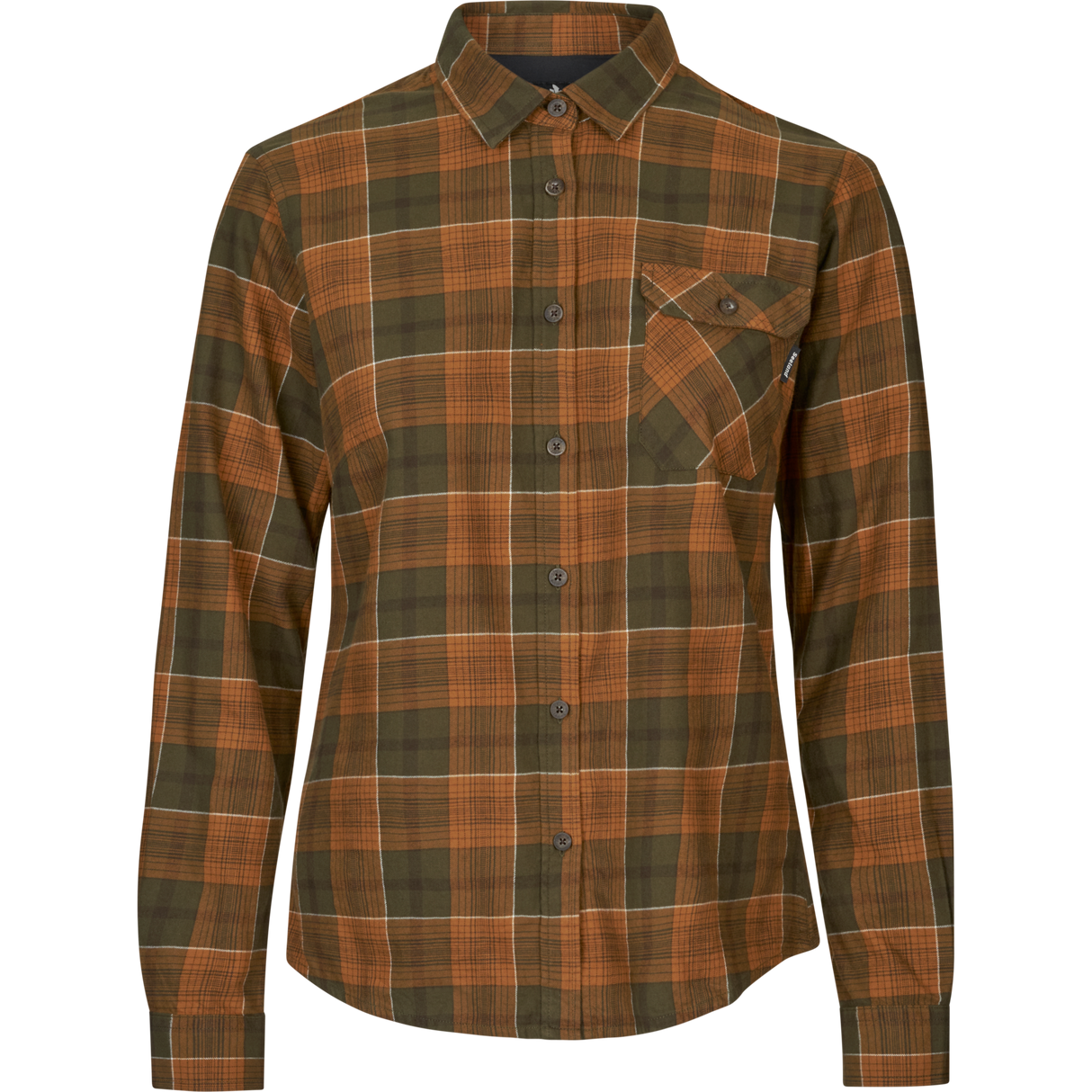 Skye Flannel skjorta för kvinnor Grizzly Brown/Terracotta Check - Seeland