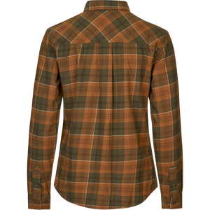 Skye Flannel skjorta för kvinnor Grizzly Brown/Terracotta Check - Seeland