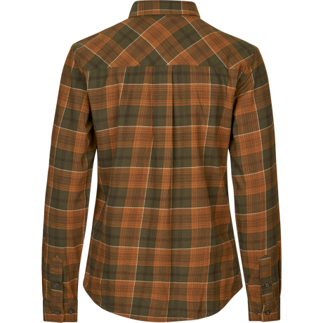 Skye Flannel skjorta för kvinnor Grizzly Brown/Terracotta Check - Seeland