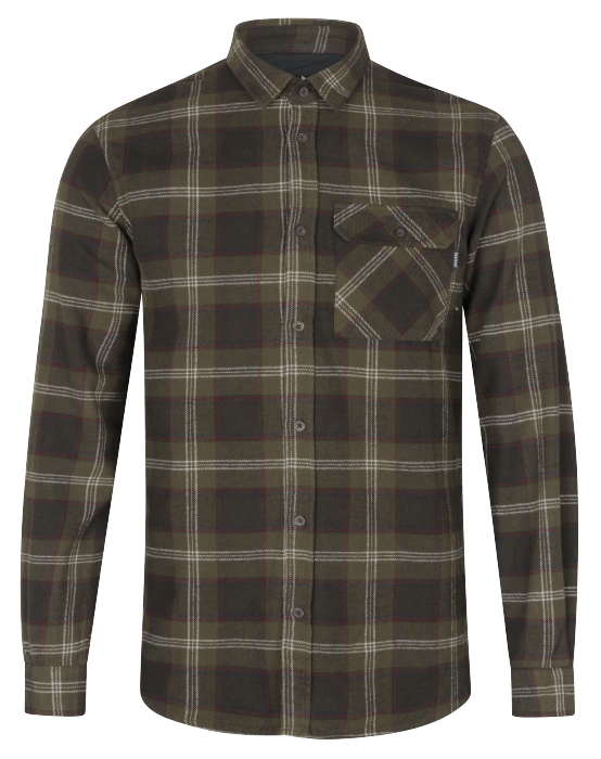 Glen Flanellskjorta Pine green rutig - Seeland
