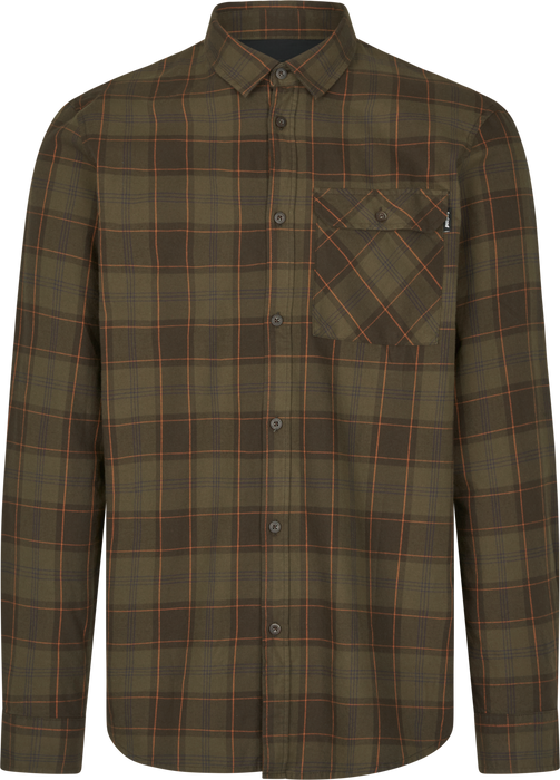 Glen Flanellskjorta - Pine Green/Dark Navy Check – Seeland