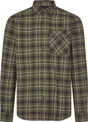 Glen flanellskjorta - Grape Leaf/Dark Navy Check – Seeland