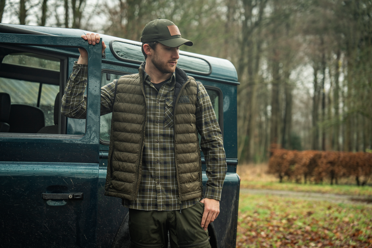 Glen flanellskjorta - Grape Leaf/Dark Navy Check – Seeland