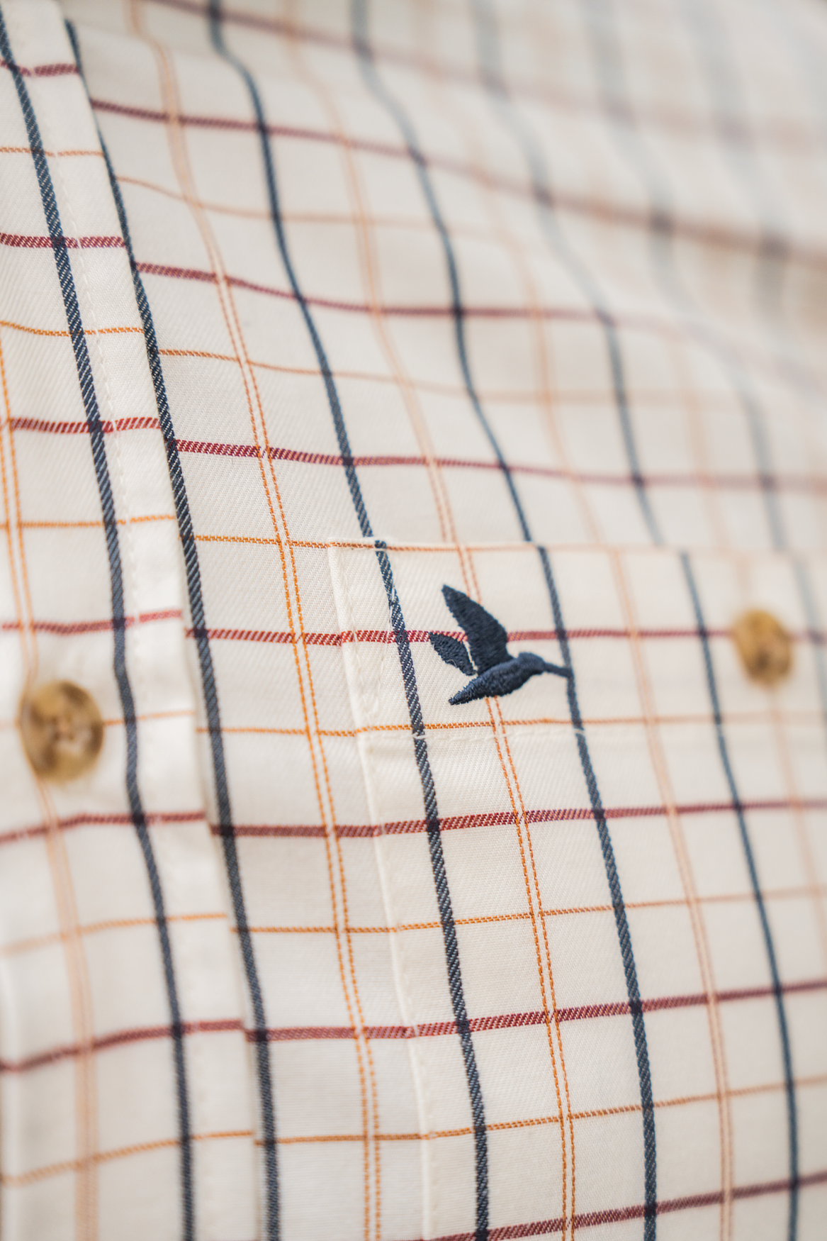 Oxford Skjutskjorta - Classic Blue/Merlot Check – Seeland
