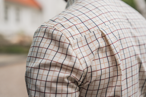 Oxford Skjutskjorta - Classic Blue/Merlot Check – Seeland