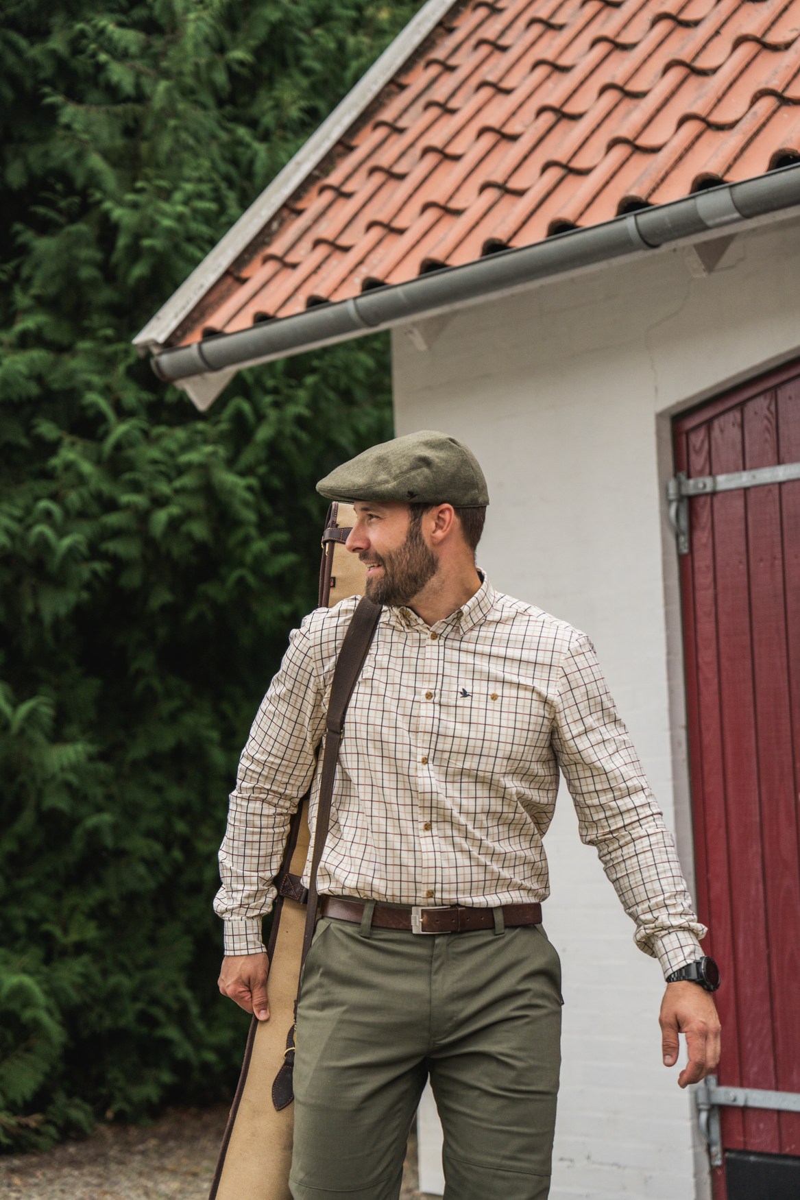 Oxford Skjutskjorta - Classic Blue/Merlot Check – Seeland
