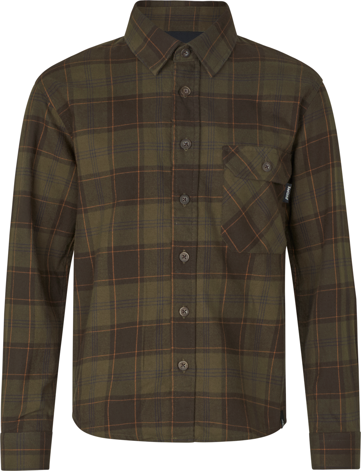 Glen Junior Flanellskjorta - Pine Green/Dark Navy Check – Seeland