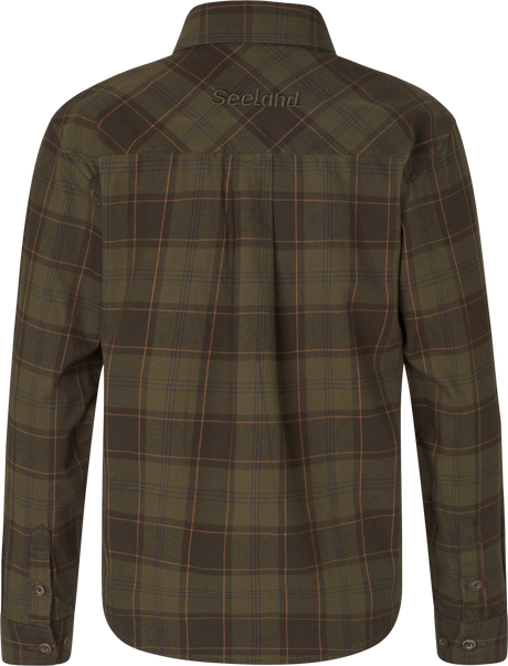 Glen Junior Flanellskjorta - Pine Green/Dark Navy Check – Seeland