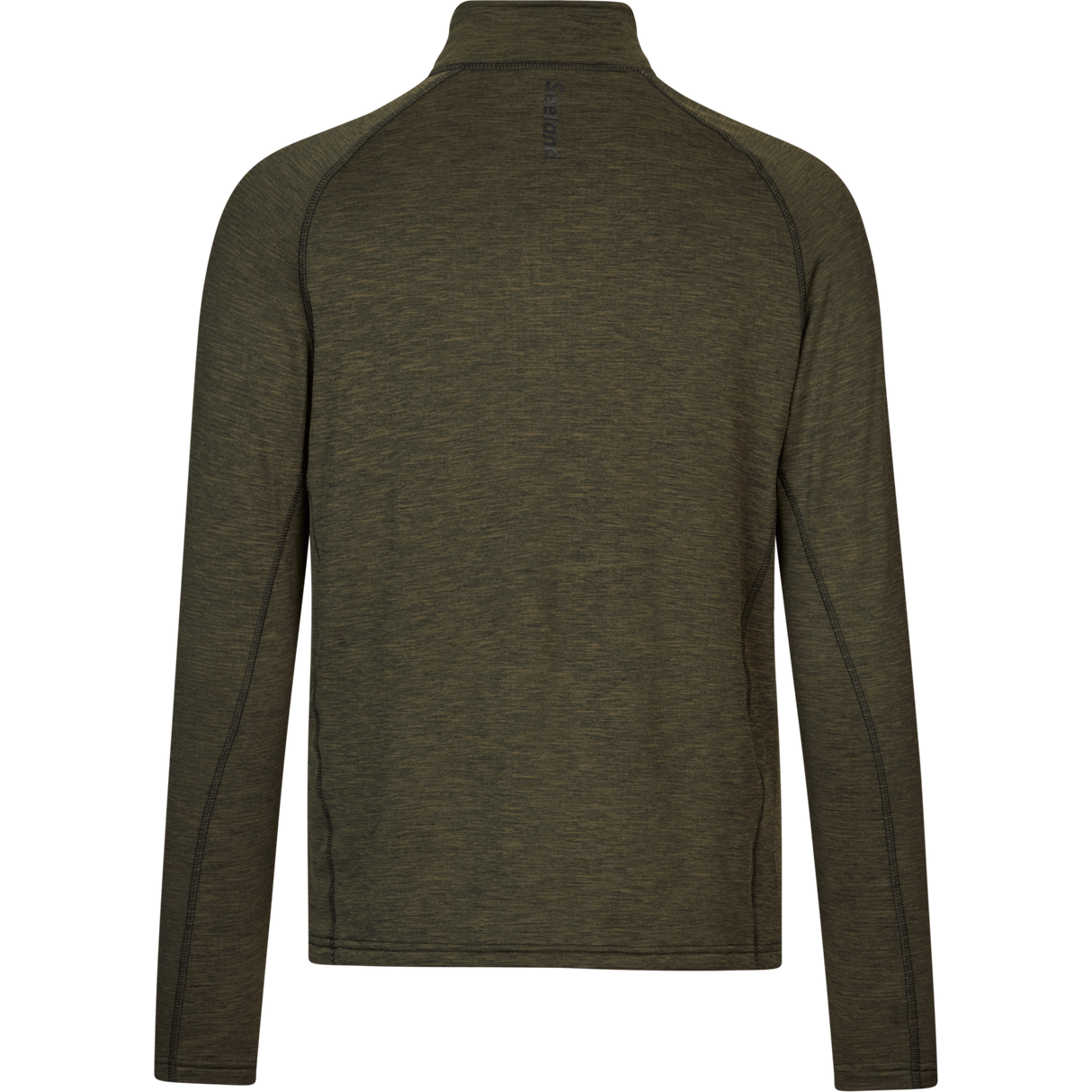 Peak Halv Dragkedja Pine green melange - Seeland