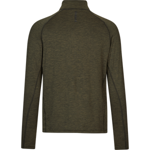 Peak Halv Dragkedja Pine green melange - Seeland